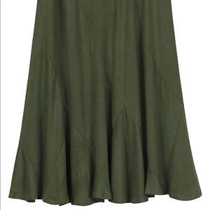 Urban CoCo Women's Vintage Elastic Waist A-Line Long Midi Skirt